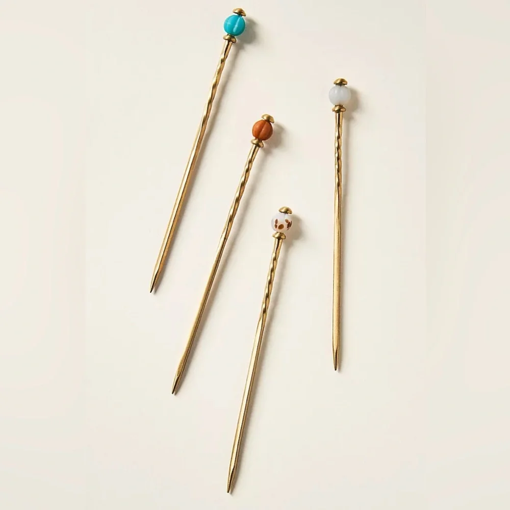 New Anthropologie Home Decor The Mediterranean Dish Appetizer Skewers Set of 4